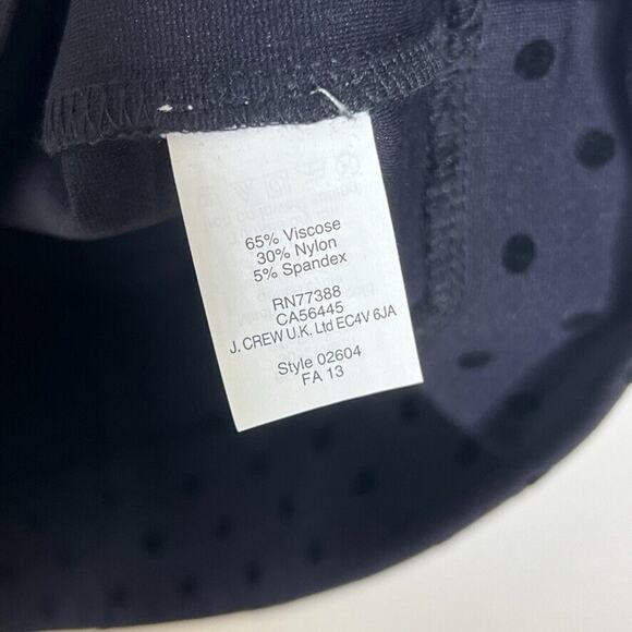 J Crew Navy Blue Polka Dot Sleeveless Dress Women’s S Classic Preppy - Picture 4 of 8